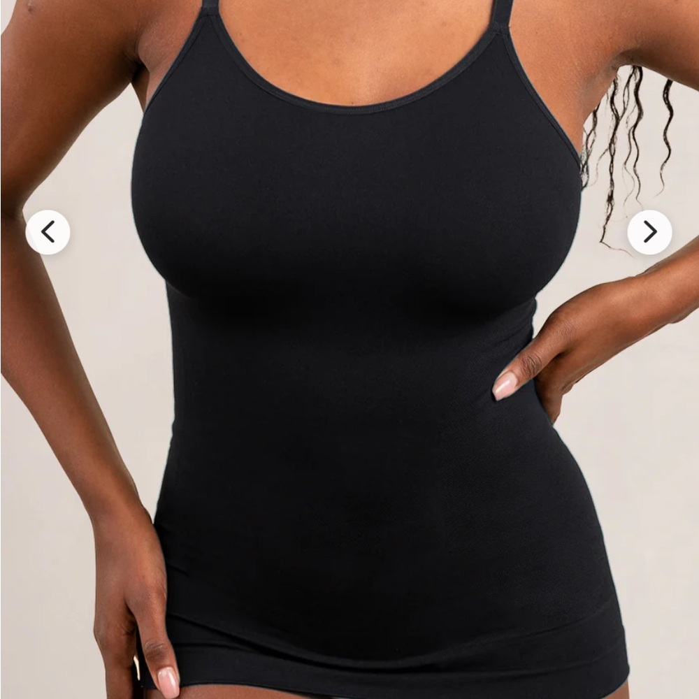 Shapermint Scoop Neck Cami - Black - L